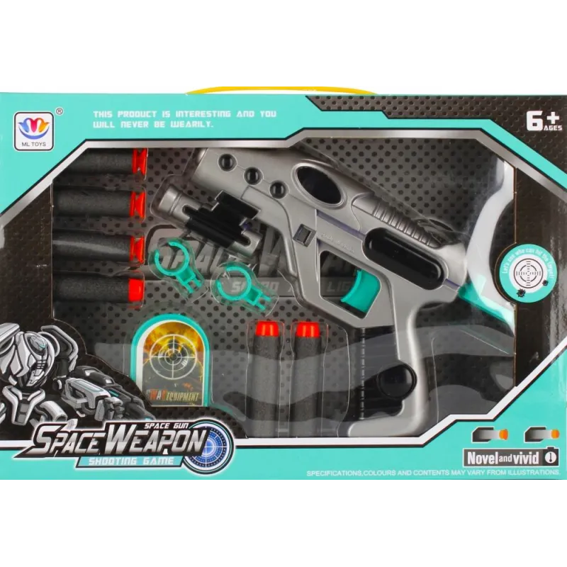 PISTOLET NA STRZAŁKI Z AKCESORIAMI MEGA CREATIVE 6+