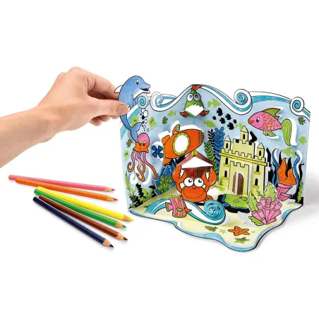 Akwarium Kolrowanka 3D Zestaw Kreatywny 4+