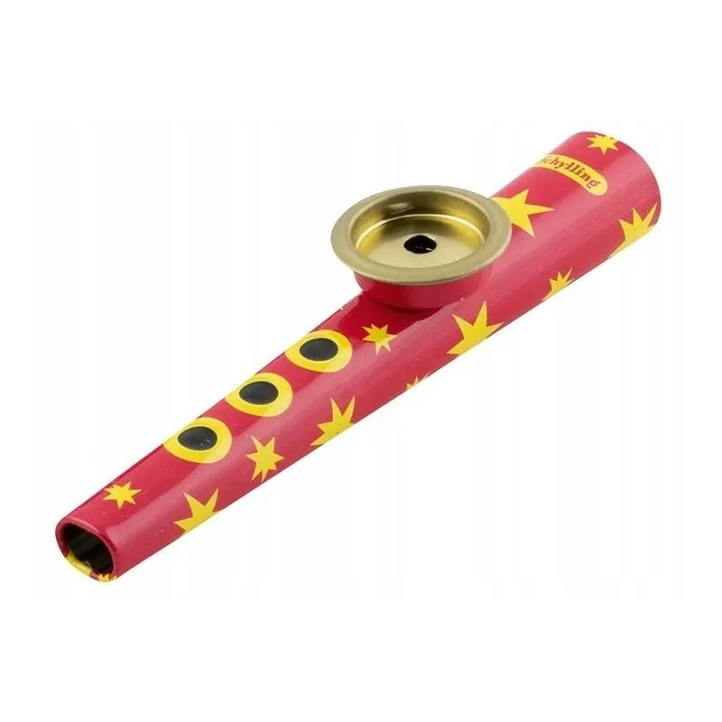 CZERWONE KAZOO METALOWE INSTRUMENT DLA DZIECI TRĄBKA GOKI 3+