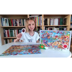 PUZZLE OBSERWACYJNE Z LUPĄ PLAŻA LUDZIE 90 ELEMENTÓW 4+