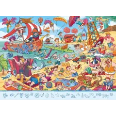 PUZZLE OBSERWACYJNE Z LUPĄ PLAŻA LUDZIE 90 ELEMENTÓW 4+