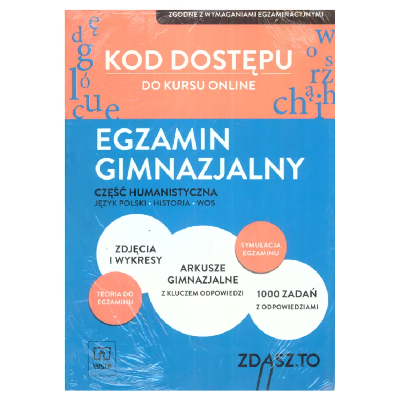 KOD DOSTĘPU DO KURSU ONLINE EGZAMIN GIMNAZJALNY CZĘŚĆ HUMANISTYCZNA - WSiP