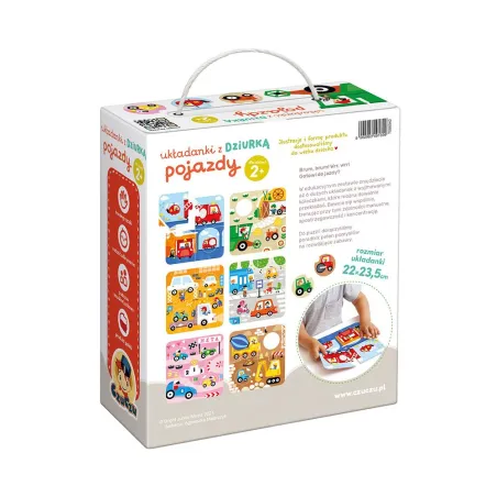 Puzzle Układanki Z Dziurką 36 Elementów Pojazdy Bright Junior Media 2+