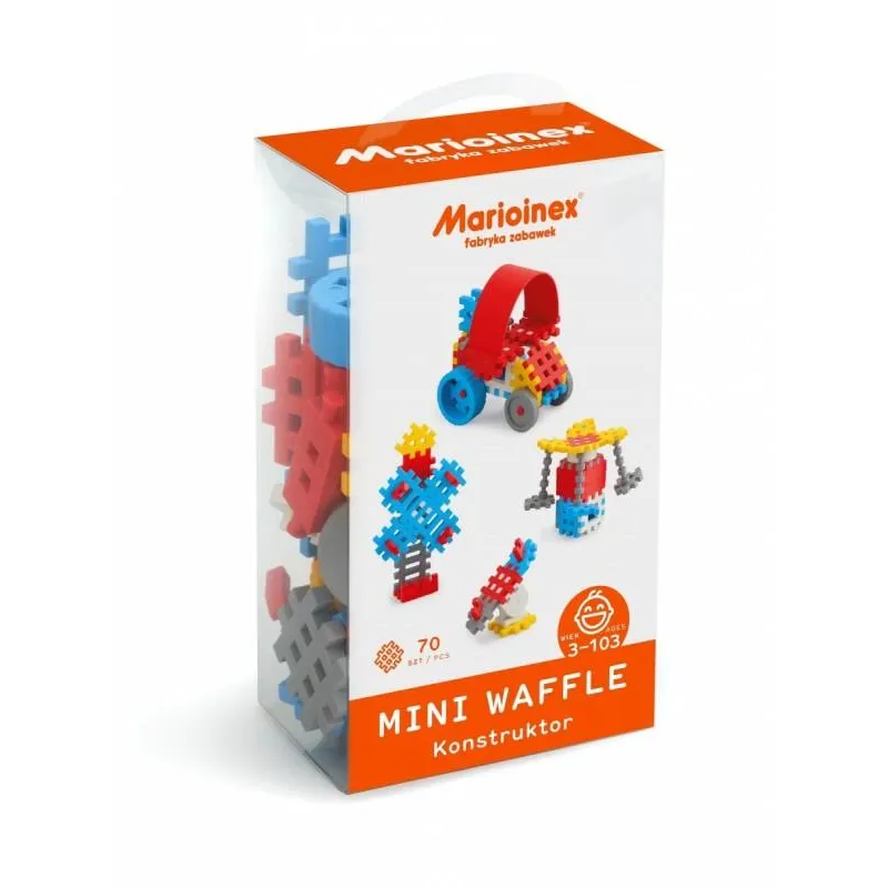 KLOCKI KONSTRUKCYJNE MINI WAFFLE 70 SZTUK MARIOINEX 3+ KLOCKI KONSTRUKCYJNE MINI WAFFLE 70 SZTUK MARIOINEX 3+