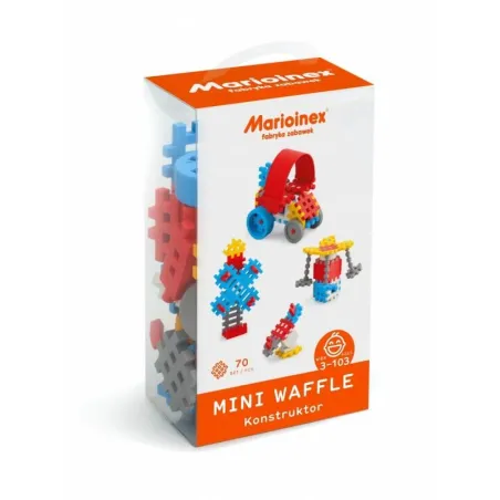Klocki Konstrukcyjne Mini Waffle 70 Sztuk Marioinex 3+ Klocki Konstrukcyjne Mini Waffle 70 Sztuk Marioinex 3+