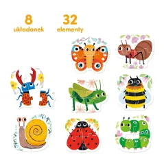 CZUCZU ROBACZKI CZWORACZKI PUZZLE 32 ELEMENTY 2+ - Bright Junior Media