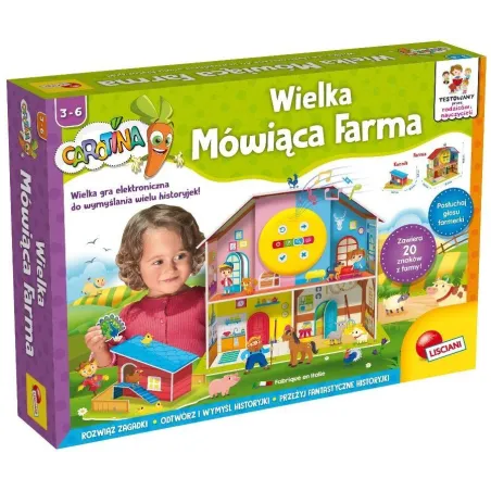 WIELKA MÓWIĄCA FARMA CAROTINA GRA ELEKTRONICZNA 3-6 LAT - Lisciani