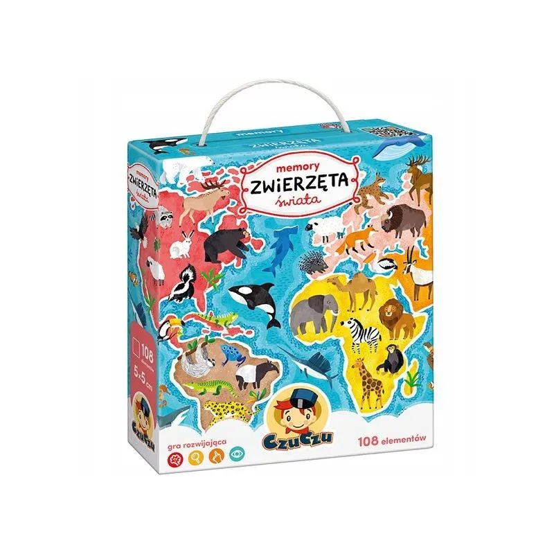 MEMORY ZWIERZĘTA ŚWIATA GRA EDUKACYJNA 3+ MEMORY ZWIERZĘTA ŚWIATA GRA EDUKACYJNA 3+
