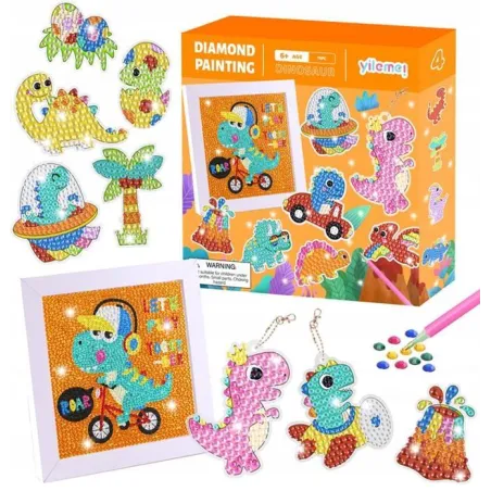 Zestaw Do Wyklejania Diamentowego Brelok Dinozaur Mozaika Diy 6+