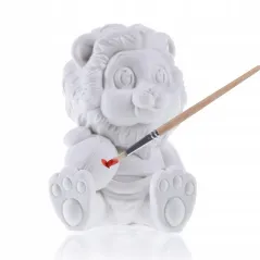 KOLOROWANKA 3D LEW – FIGURKA GIPSOWA DO MALOWANIA DLA DZIECI Z FARBKAMI 3+