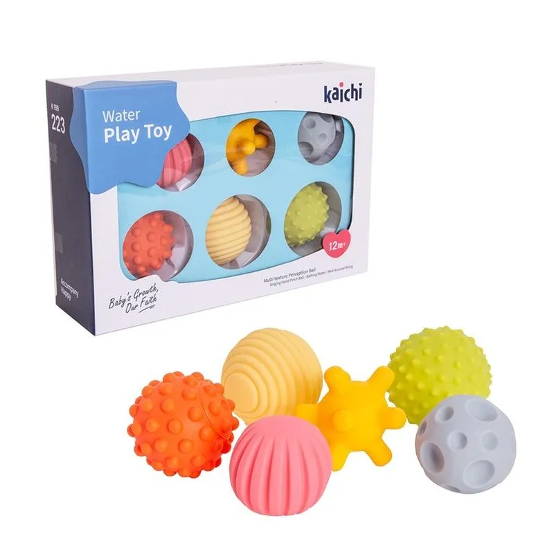 SENSORYCZNE PIŁKI DLA MALUCHA 6 SZT ASKATO 12M+