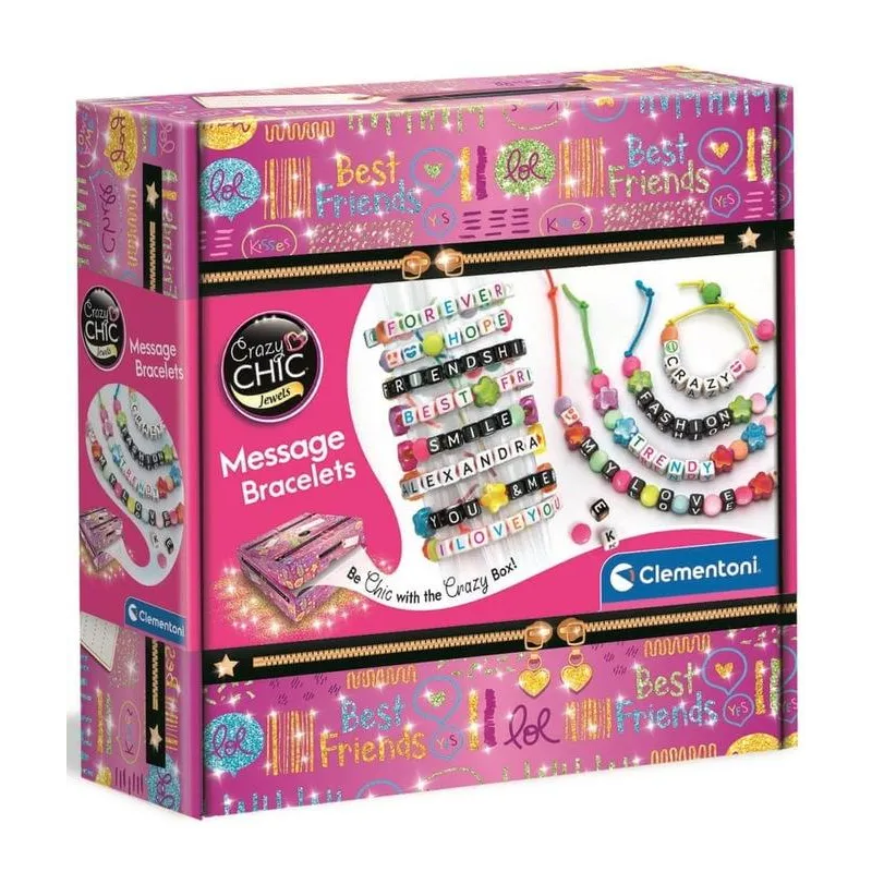 ZESTAW DO TWORZENIA BRANSOLETEK Z WIADOMOŚCIĄ CRAZY CHIC CLEMENTONI