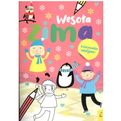 WESOŁA ZIMA KOLOROWANKA Z NAKLEJKAMI - Wilga