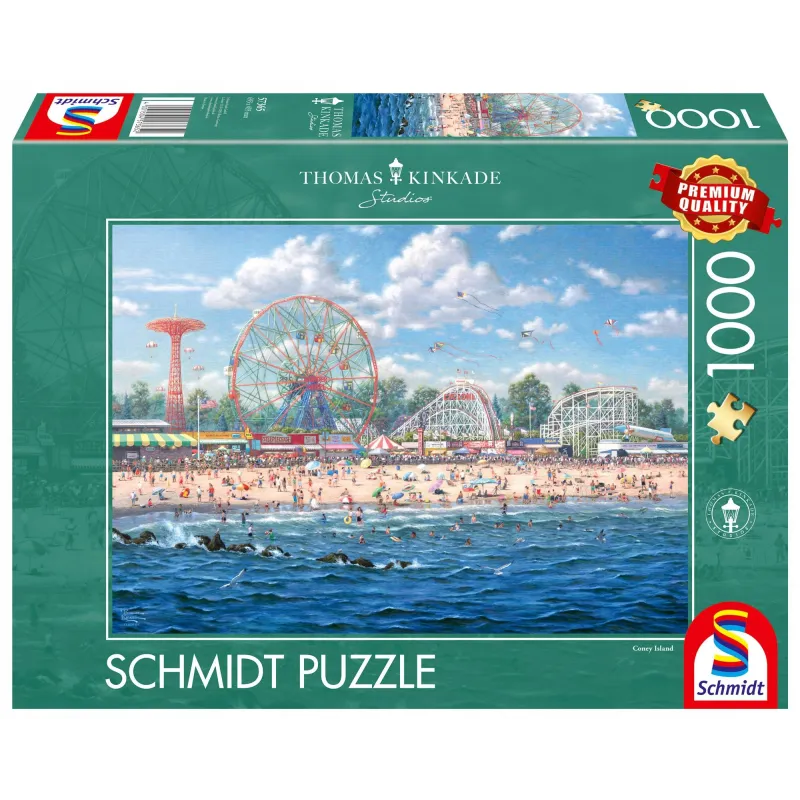 PUZZLE PQ THOMAS KINKADE CONEY ISLAND NY 1000 ELEMENTÓW SCHMIDT 12+