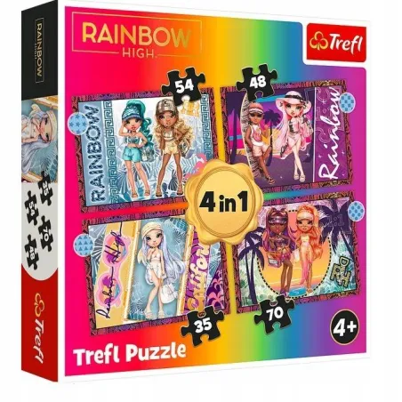 Puzzle 4W1 Rainbow High Zestaw 4 Układanki 243 Elementy Trefl 4+
