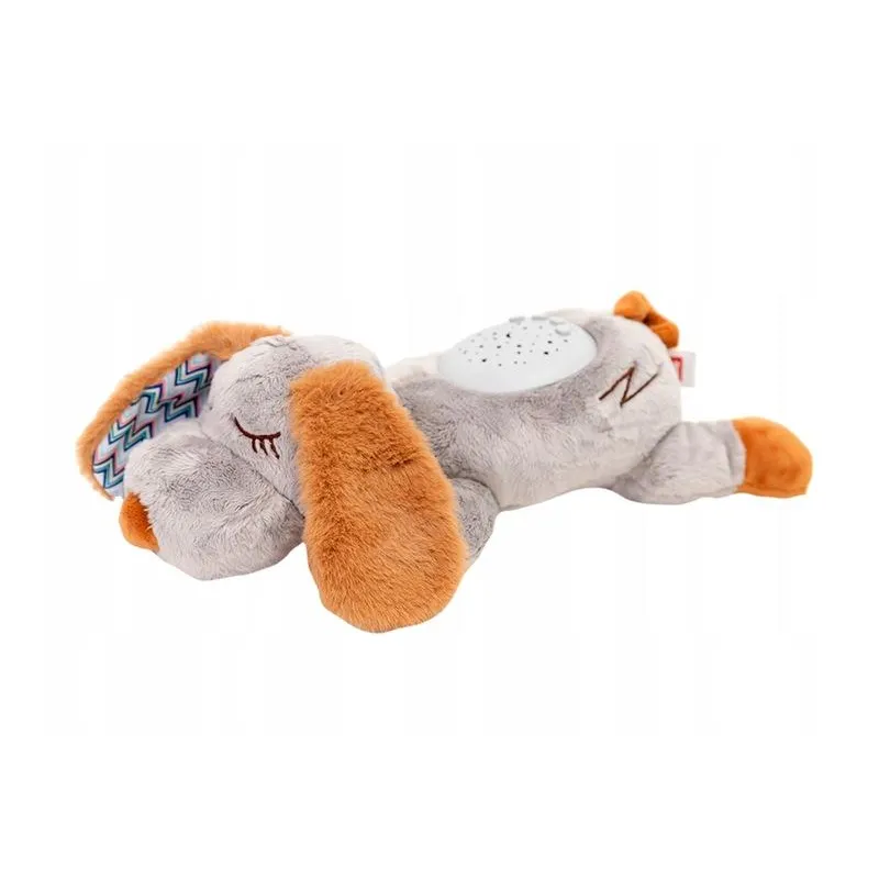 MASKOTKA SZUMIĄCA PIESEK Z PROJEKTOREM GWIAZDEK I MUZYKĄ DO USYPIANIA ASKATO 0M+