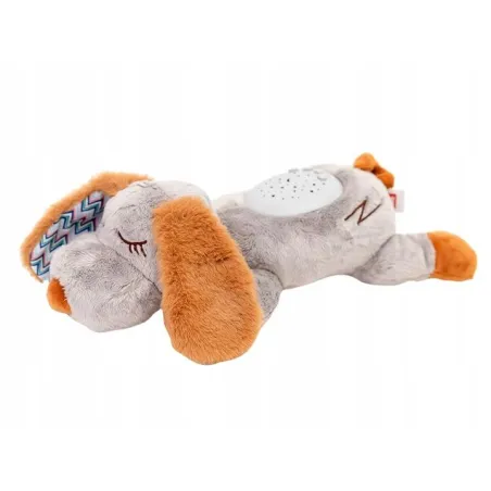 MASKOTKA SZUMIĄCA PIESEK Z PROJEKTOREM GWIAZDEK I MUZYKĄ DO USYPIANIA ASKATO 0M+