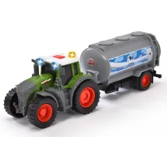 TRAKTOR FENDT Z PRZYCZEPĄ MLECZARSKĄ 26 CM DICKIE TOYS 3+
