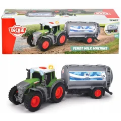 TRAKTOR FENDT Z PRZYCZEPĄ MLECZARSKĄ 26 CM DICKIE TOYS 3+