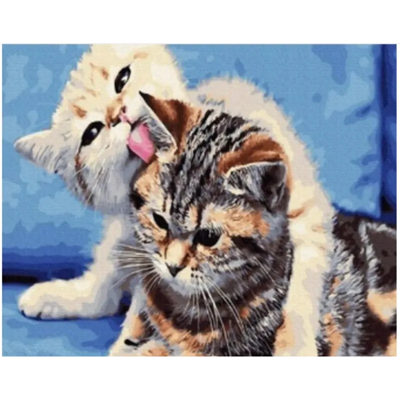 MALOWANIE PO NUMERACH DWA KOTY NORIMPEX 40X50 CM 7+