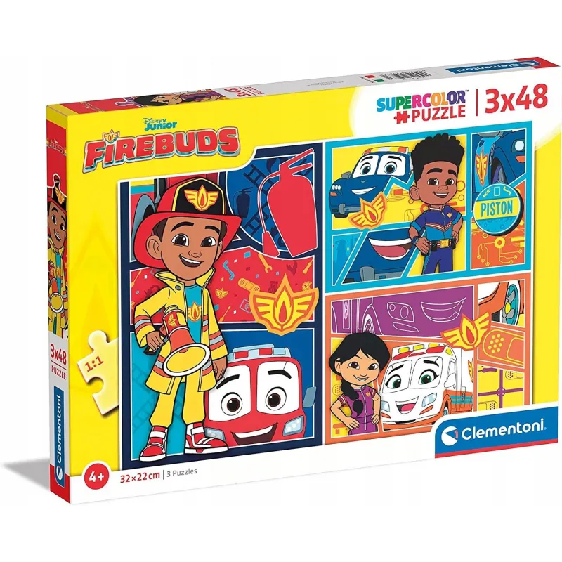 PUZZLE 3W1 DISNEY FIREBUDS STRAŻACY 5+ CLEMENTONI PUZZLE 3W1 DISNEY FIREBUDS STRAŻACY 5+ CLEMENTONI