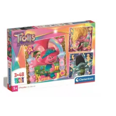 PUZZLE TROLLS SUPERCOLOR 144 ELEMENTÓW CLEMENTONI 5+