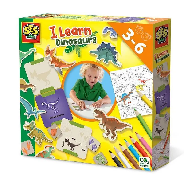 ZESTAW EDUKACYJNY DINOZAURY SES CREATIVE 3+