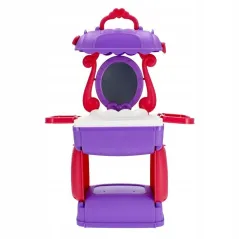 RÓŻOWA TOALETKA 3W1 Z LUSTERKIEM I AKCESORIAMI DLA DZIECI MEGA CREATIVE 3+