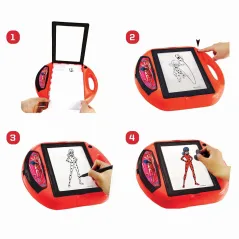 Projektor Rysunkowy Miraculous Z 10 Szablonami I 4 Stempelami Lexibook 18M+