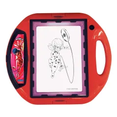 PROJEKTOR RYSUNKOWY MIRACULOUS Z 10 SZABLONAMI I 4 STEMPELAMI LEXIBOOK 18M+