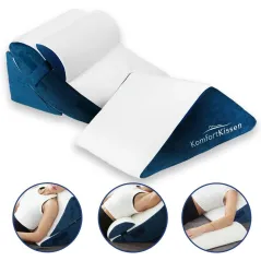 PODUSZKA KLINOWA ORTOPEDYCZNA 4W1 POD PLECY NOGI I GŁOWĘ PIANKA MEMORY KOMFORTKISSEN