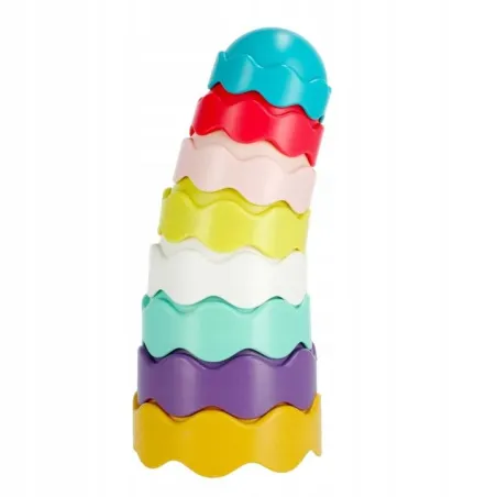 Kolorowe Kubeczki Do Układania Wieża Edukacyjna 8 Elementów Bam Bam 6M+