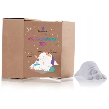 FIGURKA DO POMALOWANIA FUNNY HIPPO 6CM CANDELLANA KIDS – 3D GIPSOWA