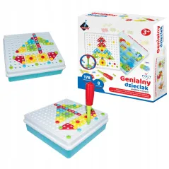 ZABAWKA KONSTRUKCYJNA MOZAIKA ZE ŚRUBOKRĘTEM 178 ELEMENTÓW ASKATO – EDUKACYJNY ZESTAW DLA DZIECI 3+