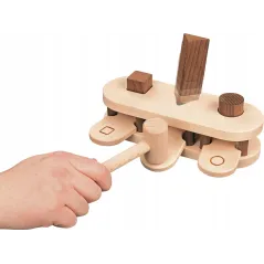 DREWNIANY MŁOTEK I SORTER KSZTAŁTÓW ROZWÓJ ZDOLNOŚCI MANUALNYCH GOKI 12M+