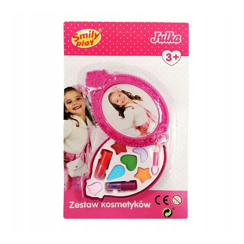 KOSMETYKI DO MAKIJAŻU DLA DZIECI CIENIE I SZMINKA SMILY PLAY 3+