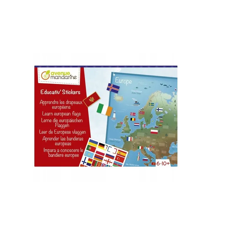 POZNAJ EUROPEJSKIE FLAGI ZESTAW EDUKACYJNY AVENUE MANDARINE 6+