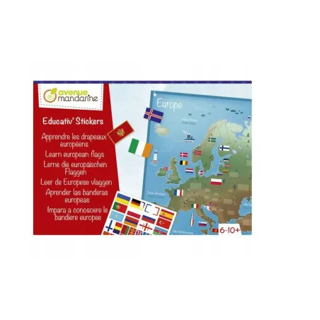 Poznaj Europejskie Flagi Zestaw Edukacyjny Avenue Mandarine 6+