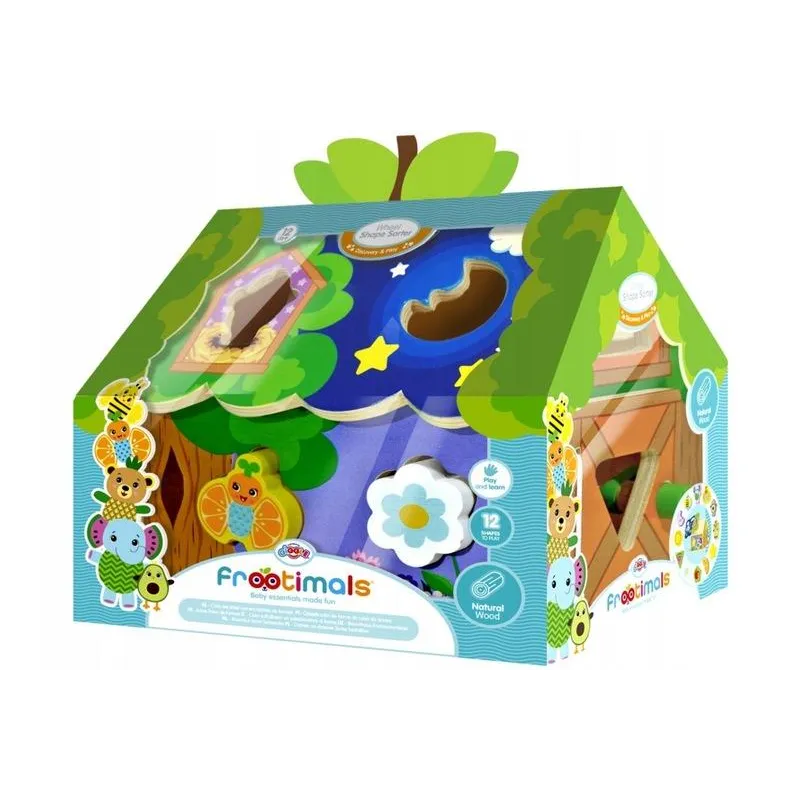 EDUKACYJNY DOMEK SORTER KSZTAŁTÓW KIDS EUROSWAN FROOTIMALS 12M+