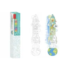 KOLOROWANKA ŚCIENNA PSIA RAKIETA KREATYWNA ZABAWA I MIARKA MONUMI