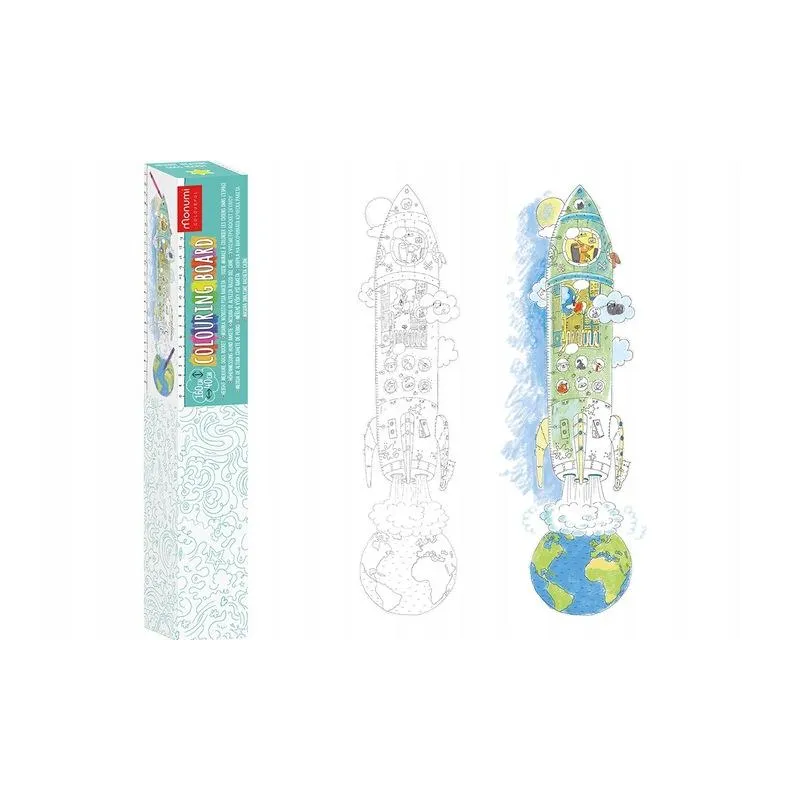 KOLOROWANKA ŚCIENNA PSIA RAKIETA KREATYWNA ZABAWA I MIARKA MONUMI