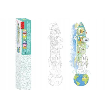 KOLOROWANKA ŚCIENNA PSIA RAKIETA KREATYWNA ZABAWA I MIARKA MONUMI