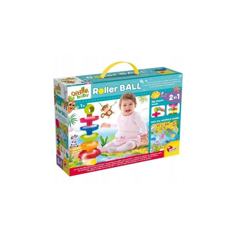 ZESTAW EDUKACYJNY PUZZLE I WIEŻA CAROTINA BABY NAUKA I ZABAWA LISCANI 12M+