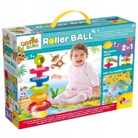 ZESTAW EDUKACYJNY PUZZLE I WIEŻA CAROTINA BABY NAUKA I ZABAWA LISCANI 12M+