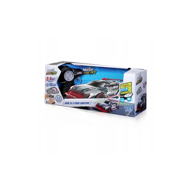 AUTO ZDALNIE STEROWANE AUDI S1 E-TRON QUATTRO RC 1:24 MAISTO 5+