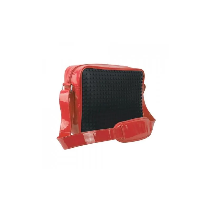 PIXELOWA LAKIEROWANA TORBA CZERWONA - Pipistrello