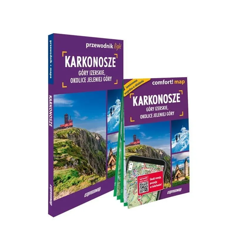 KARKONOSZE, GÓRY IZERSKIE, OKOLICE JELENIEJ GÓRY PRZEWODNIK ILUSTROWANY + MAPA