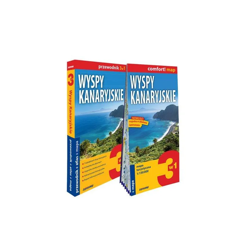 WYSPY KANARYJSKIE 3W1: PRZEWODNIK ILUSTROWANY + ATLAS + MAPA