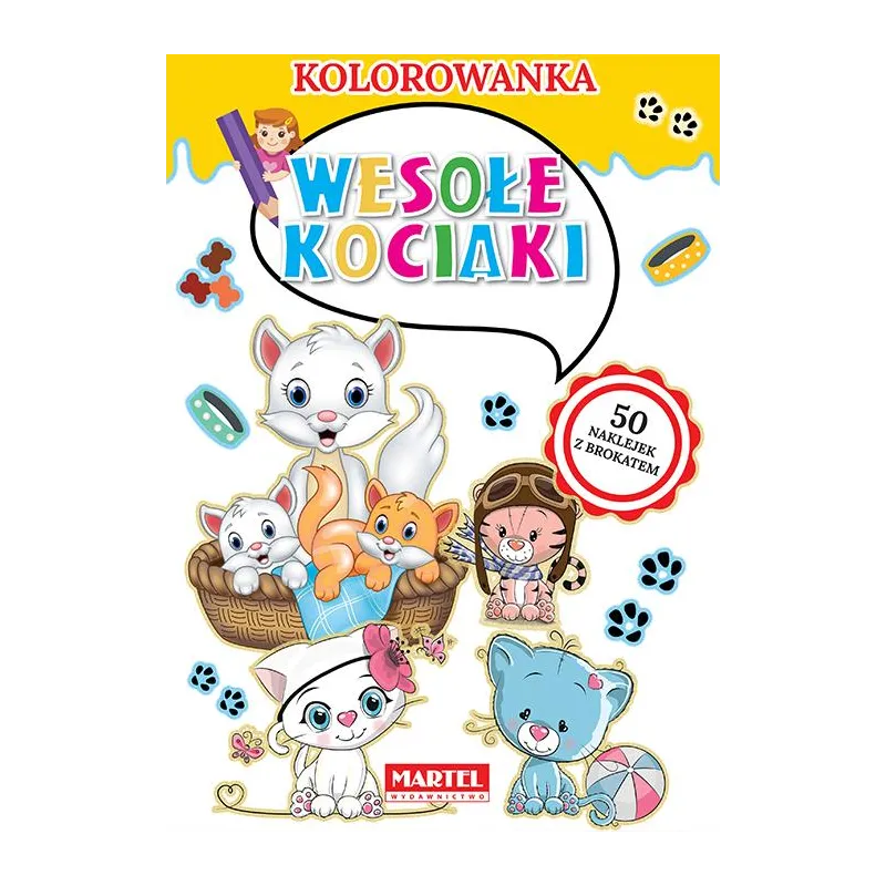 WESOŁE KOCIAKI KOLOROWANKA - Martel
