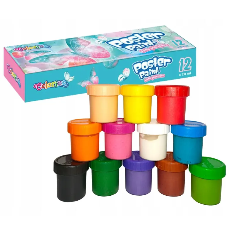 FARBY PLAKATOWE COLORINO DREAMS 12 KOLORÓW 20 ML